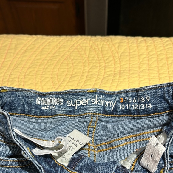 Gymboree Denim Jeans with Shimmering Silver Stripes - Picture 4 of 5